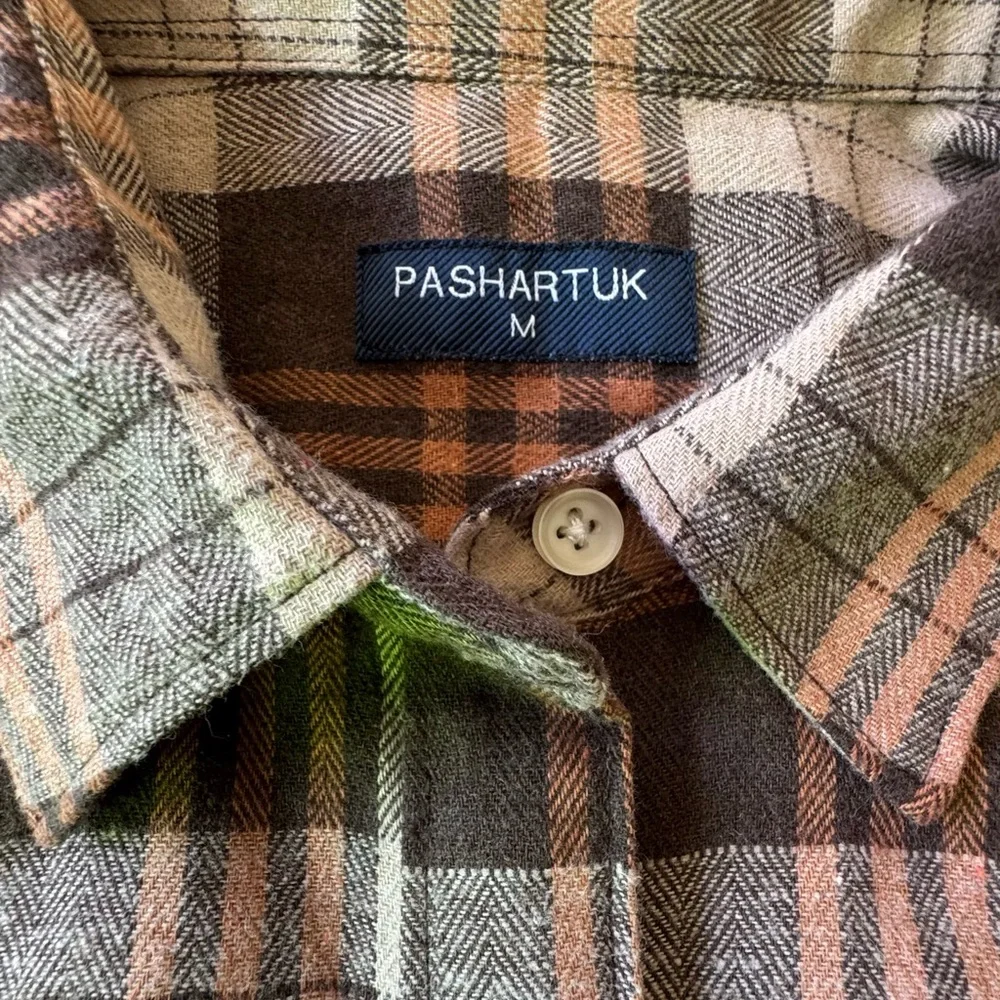 Pashartuk Plaid Flannel Button Down Shirt – Size Medium